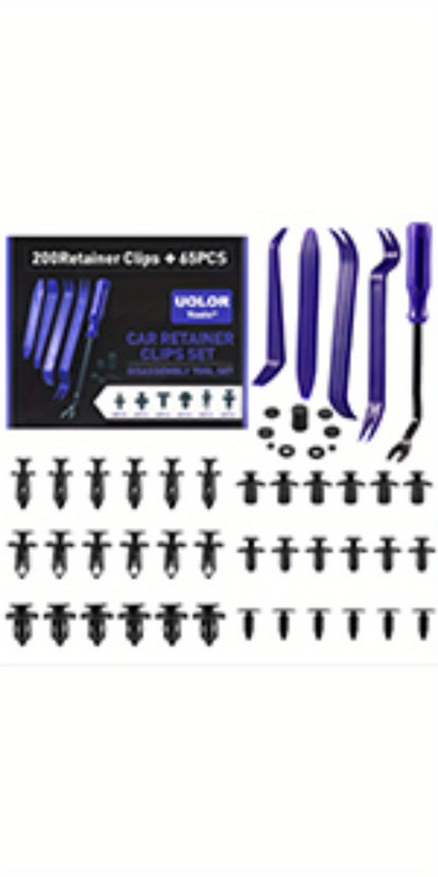 415pcs or 1240pcs Car Accessories - Car Push Retainer Clips & Auto Fasteners Kit - 32 Most Popular Sizes Nylon Bumper Fender Rivets with 10 Cable Ties and Fasteners Remover