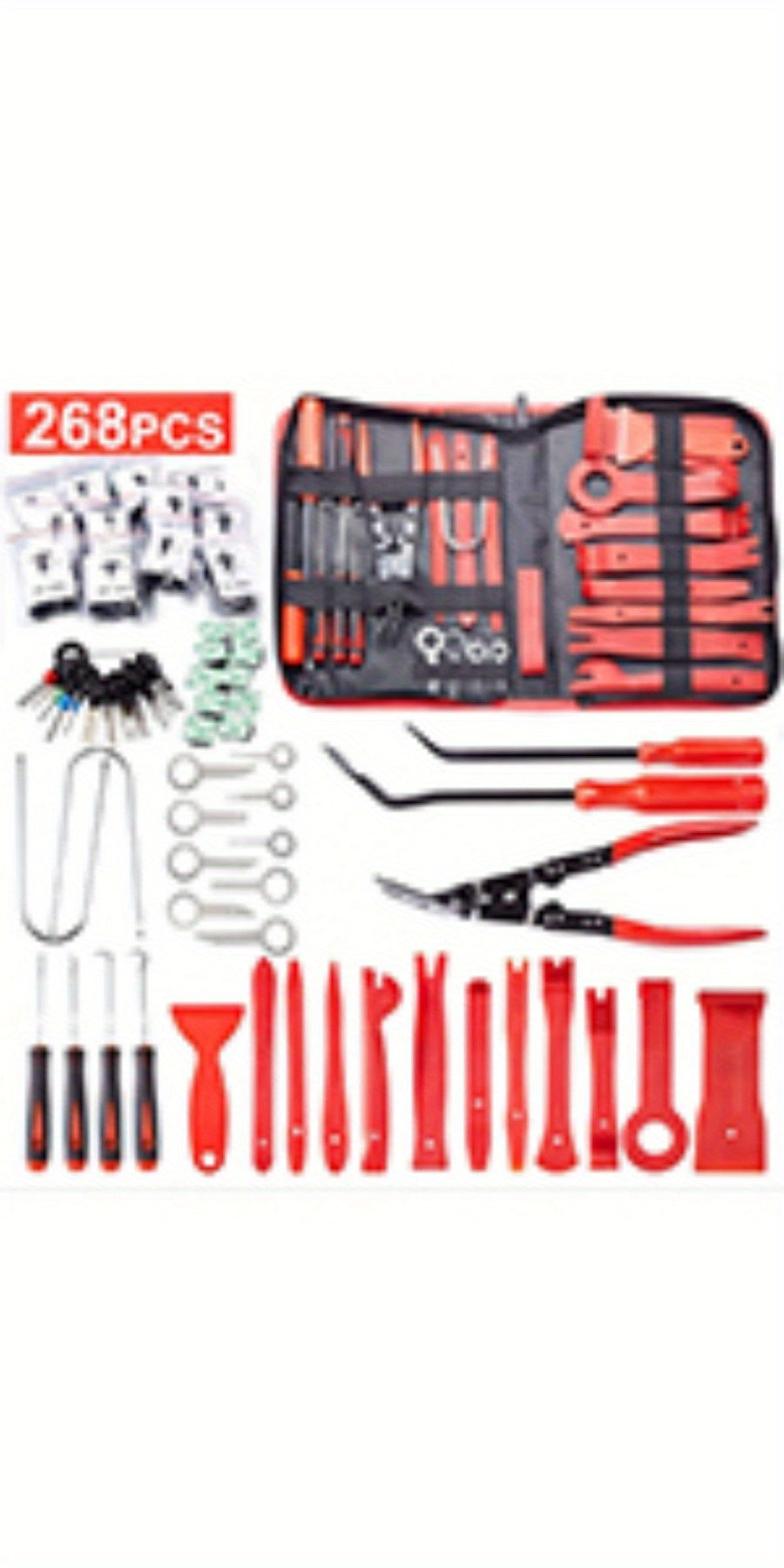 415pcs or 1240pcs Car Accessories - Car Push Retainer Clips & Auto Fasteners Kit - 32 Most Popular Sizes Nylon Bumper Fender Rivets with 10 Cable Ties and Fasteners Remover