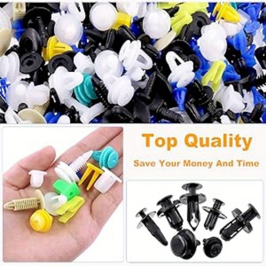 415pcs or 1240pcs Car Accessories - Car Push Retainer Clips & Auto Fasteners Kit - 32 Most Popular Sizes Nylon Bumper Fender Rivets with 10 Cable Ties and Fasteners Remover