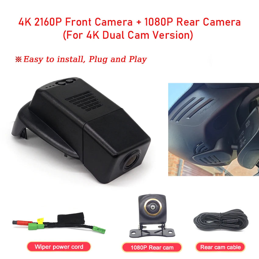 Plug and play Dash Cam For Volvo XC60 S90 V90 2018-2021,Car DVR 4K WiFi Video Recorder Night Camera Auto Parts,Dashcam