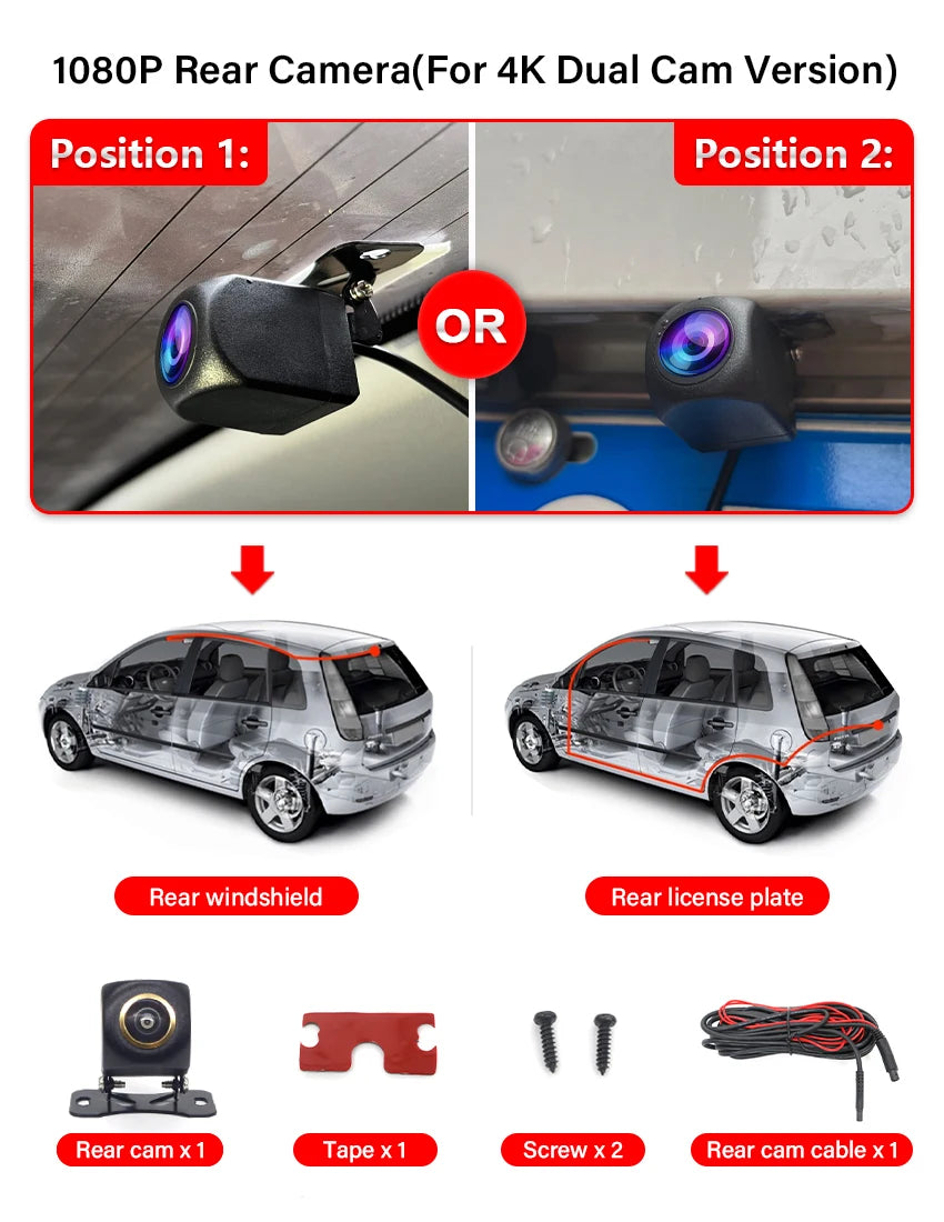 Dash Cam for Car Camera Recorder Dashcam WIFI Car Dvr Recording Devices