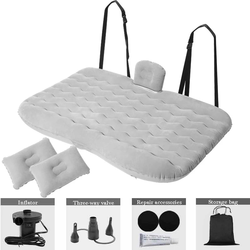 Back Seat Extender Car Seat Cover, Camping Air Mattress, Hammock Travel Bed,Inflatable Car Extra Long Mattress For SUV