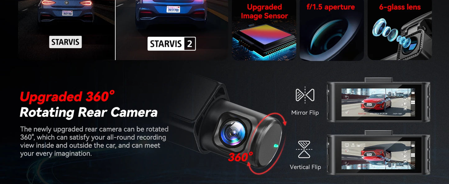 REDTIGER F7N PRO Dash Camera 4K Video Recorder Built In WiFi GPS FOV 170 Dash Cam With SONY STARVIS 2 SENSOR Night Vision