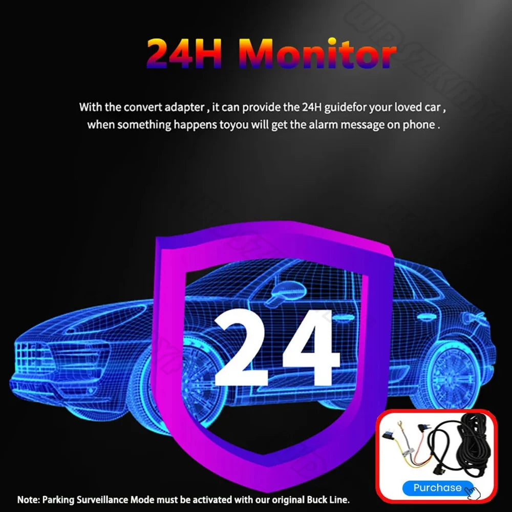 3 Camera Dash Cam For Car Camera 1080P Video Recorder WIFI Car DVR 2lens Front Rear View Camera Night Vision Car Accessories