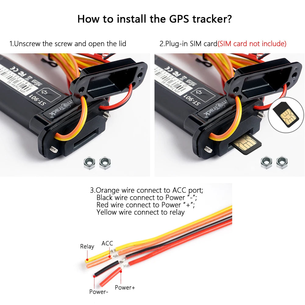 SinoTrack Mini Waterproof Builtin Battery GSM GPS tracker device ST-901 for Car Motorcycle Vehicle Remote Control Free Web APP