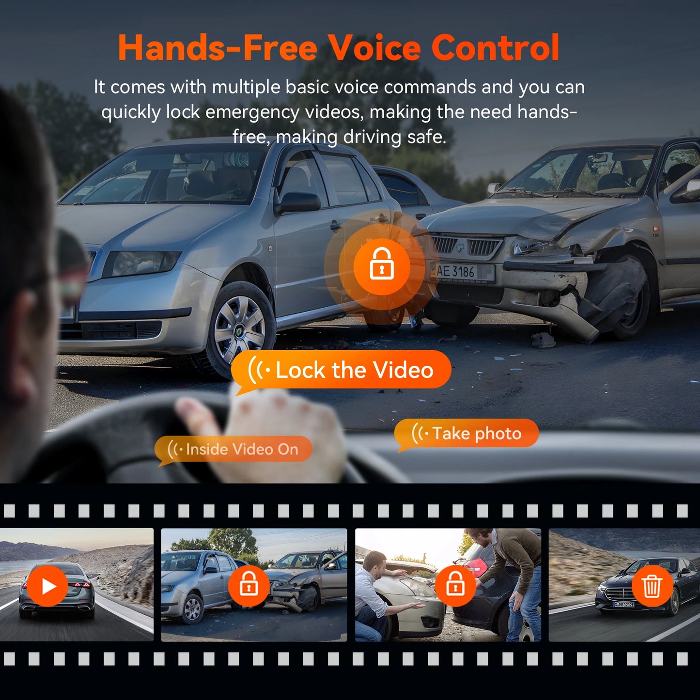 Vantrue S1Pro DashCam 2.7K Dual Dash Cam Front and Rear 5G WiFi 60FPS Hidden Dash Camera w/HDR Night Vision GPS Voice Control