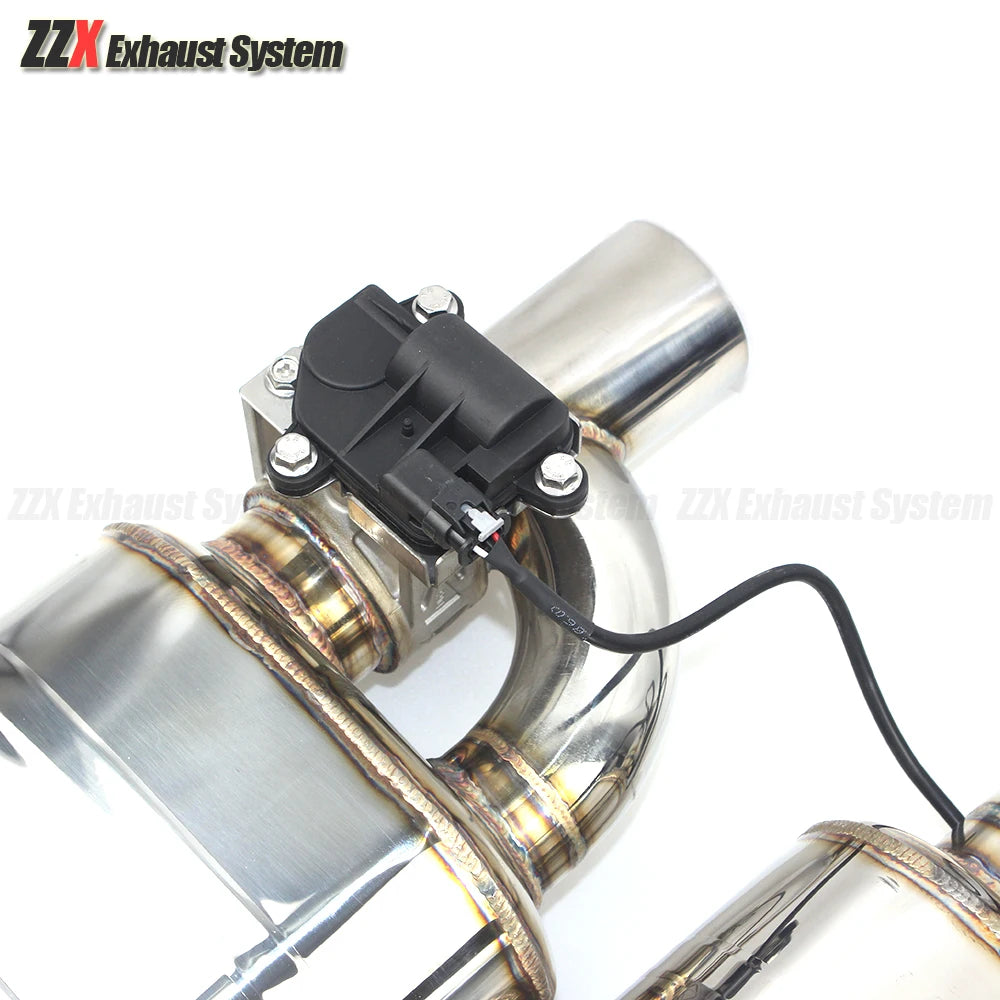 Car accessorie 304 stainless steel exhaust pipe Sports muffler Electric control valve Welding universal Diameter 63mm for e92