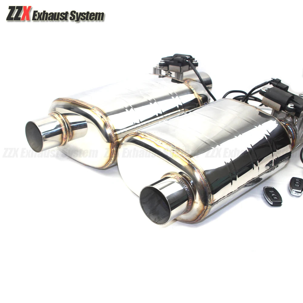 Car accessorie 304 stainless steel exhaust pipe Sports muffler Electric control valve Welding universal Diameter 63mm for e92