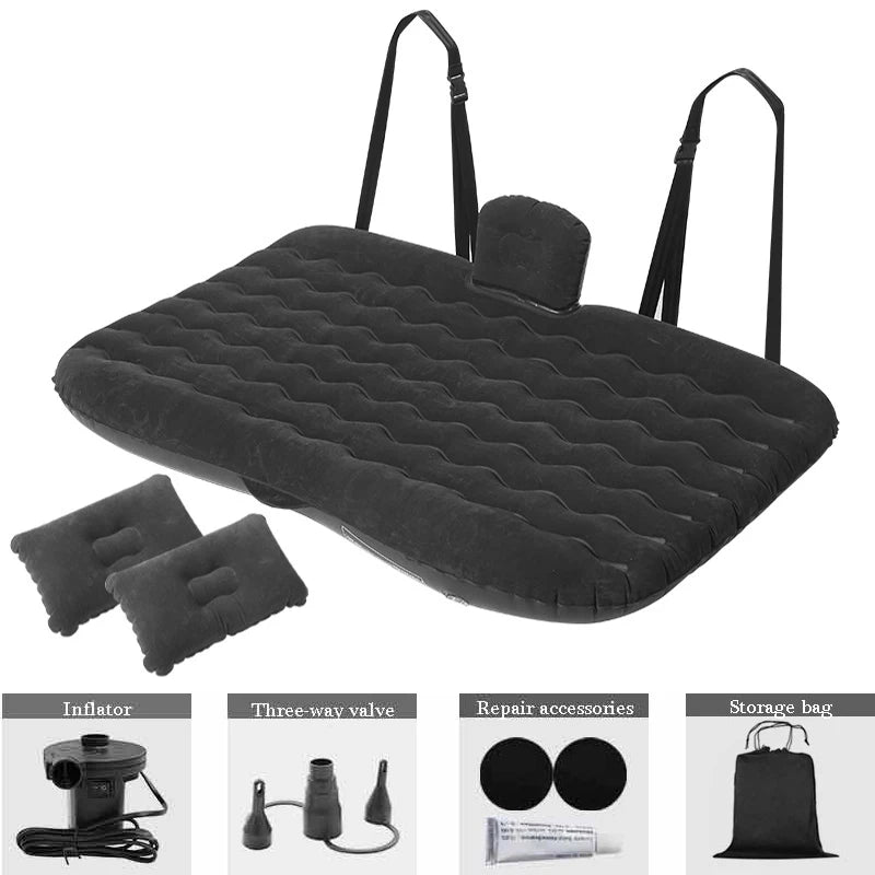 Back Seat Extender Car Seat Cover, Camping Air Mattress, Hammock Travel Bed,Inflatable Car Extra Long Mattress For SUV