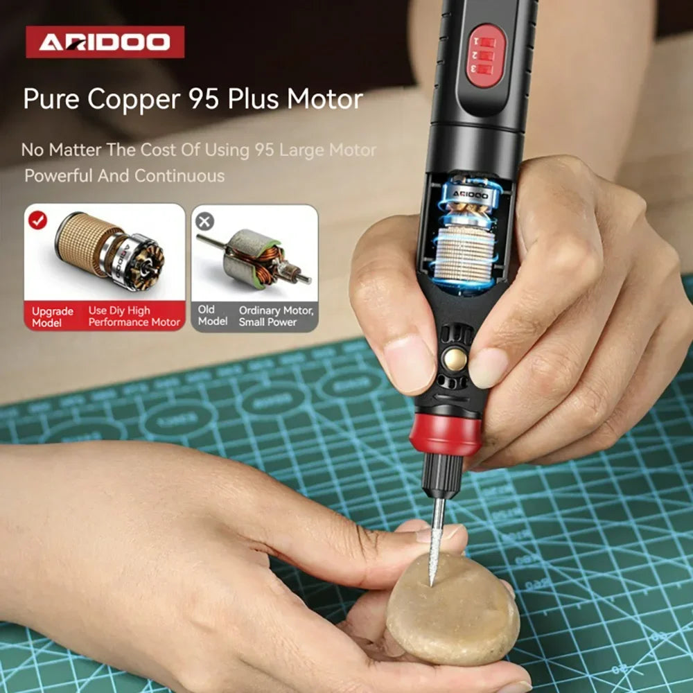 5000-19500r 4.2V Cordless Electric Drill Engraving Machine Rechargeable Drill Tool Micro Rotary Tool Engraver Electric Drill Set