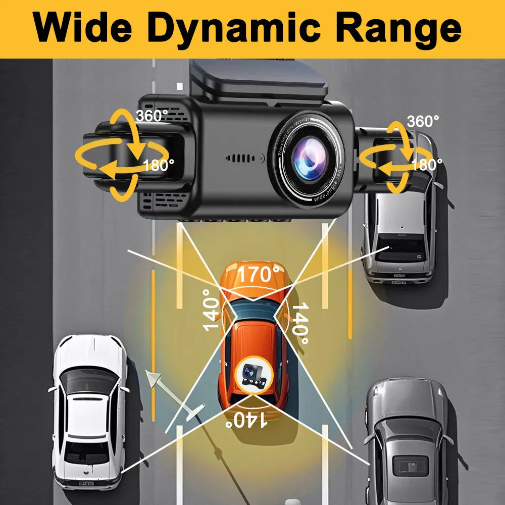 dashcam 4K For Sony 1.6F large aperture Ultra HD Built-in WIFI GPSAuto Record Motion Detection 5G Car DVR Rear Camera
