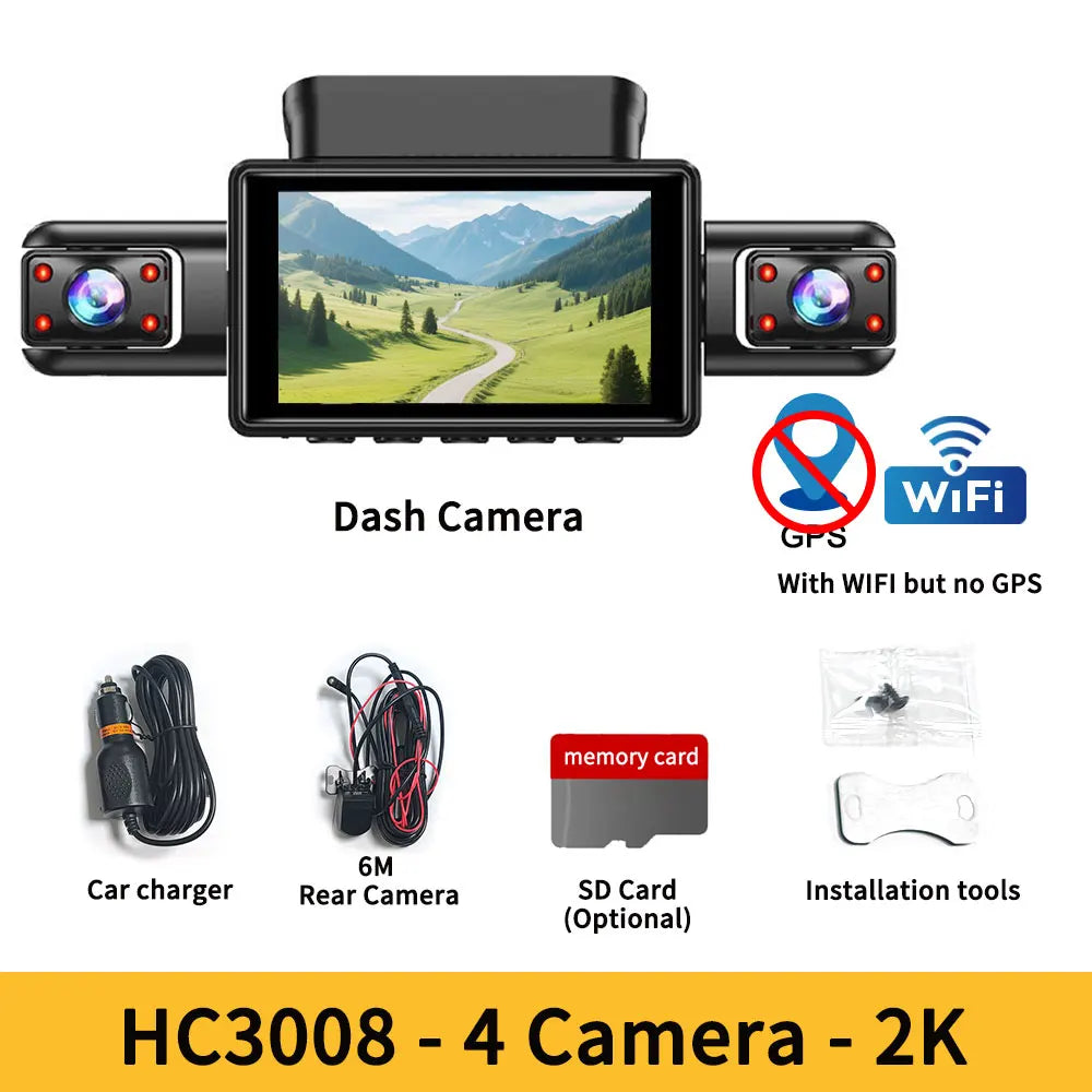 dashcam 4K For Sony 1.6F large aperture Ultra HD Built-in WIFI GPSAuto Record Motion Detection 5G Car DVR Rear Camera