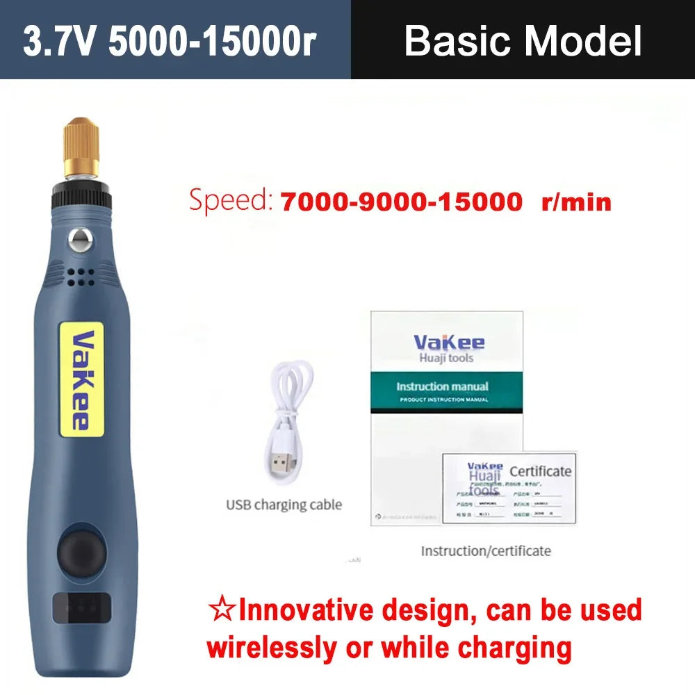 5000-19500r 4.2V Cordless Electric Drill Engraving Machine Rechargeable Drill Tool Micro Rotary Tool Engraver Electric Drill Set