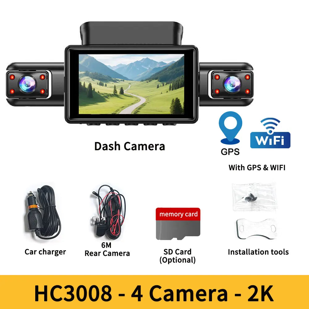 dashcam 4K For Sony 1.6F large aperture Ultra HD Built-in WIFI GPSAuto Record Motion Detection 5G Car DVR Rear Camera