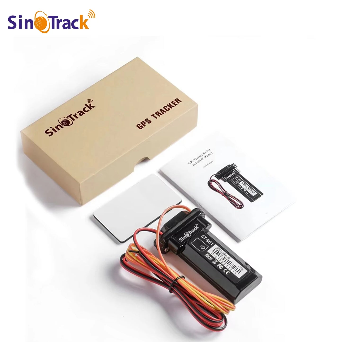SinoTrack Mini Waterproof Builtin Battery GSM GPS tracker device ST-901 for Car Motorcycle Vehicle Remote Control Free Web APP