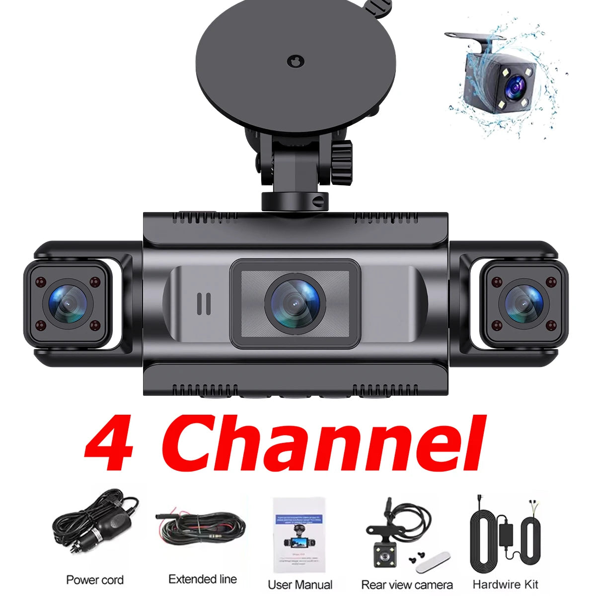 Dash Cam 4 Channel wifi Video Recorder 360° Car Recording Camera Night Vision 24H Parking Monitor Black Box Car Accessories