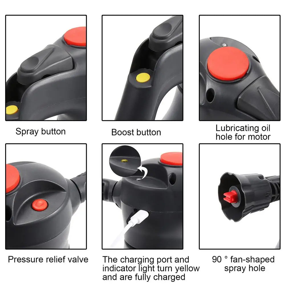 Electric Foam Sprayer Car Wash 2L Pump Sprayer Foam Garden Hose Bottles Car Wash Sprayer Powerful Cordless Car Detailing Sprayer