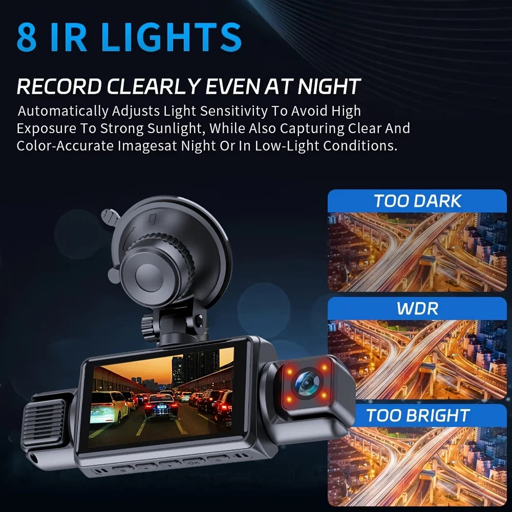 Dash Cam 4 Channel wifi Video Recorder 360° Car Recording Camera Night Vision 24H Parking Monitor Black Box Car Accessories