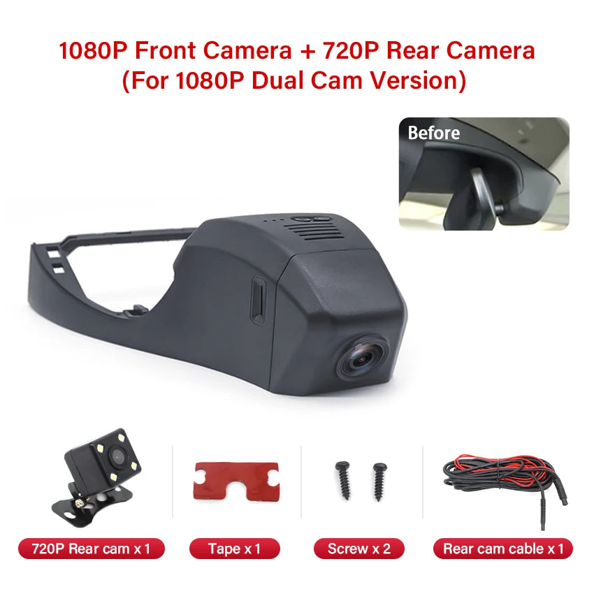 New 4K Wifi Car DVR Video Recorder Plug and Play Dash Cam for Volkswagen
