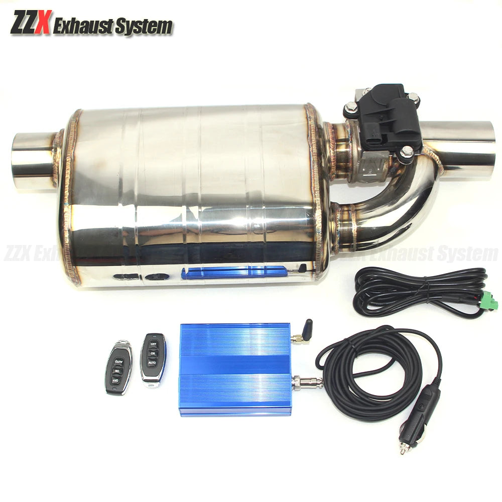 Car accessorie 304 stainless steel exhaust pipe Sports muffler Electric control valve Welding universal Diameter 63mm for e92