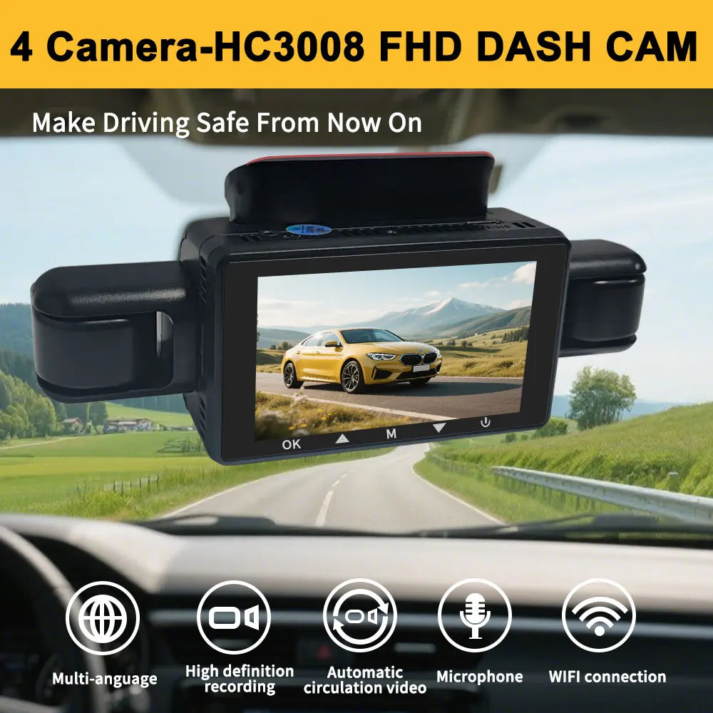 dashcam 4K For Sony 1.6F large aperture Ultra HD Built-in WIFI GPSAuto Record Motion Detection 5G Car DVR Rear Camera