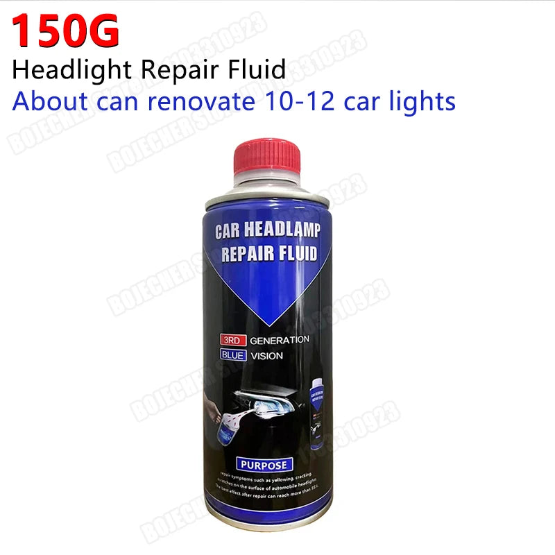 Car Headlight Polish Restoration Kit Car Headlamp Repair Renovation Kit 50ml/100ml Headlights Liquid Polymer Clean Auto Tool Set
