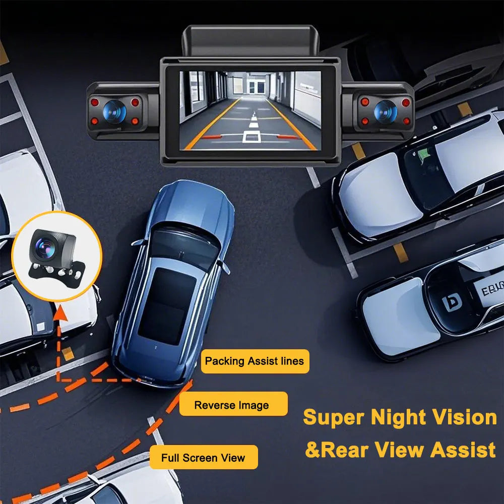 dashcam 4K For Sony 1.6F large aperture Ultra HD Built-in WIFI GPSAuto Record Motion Detection 5G Car DVR Rear Camera