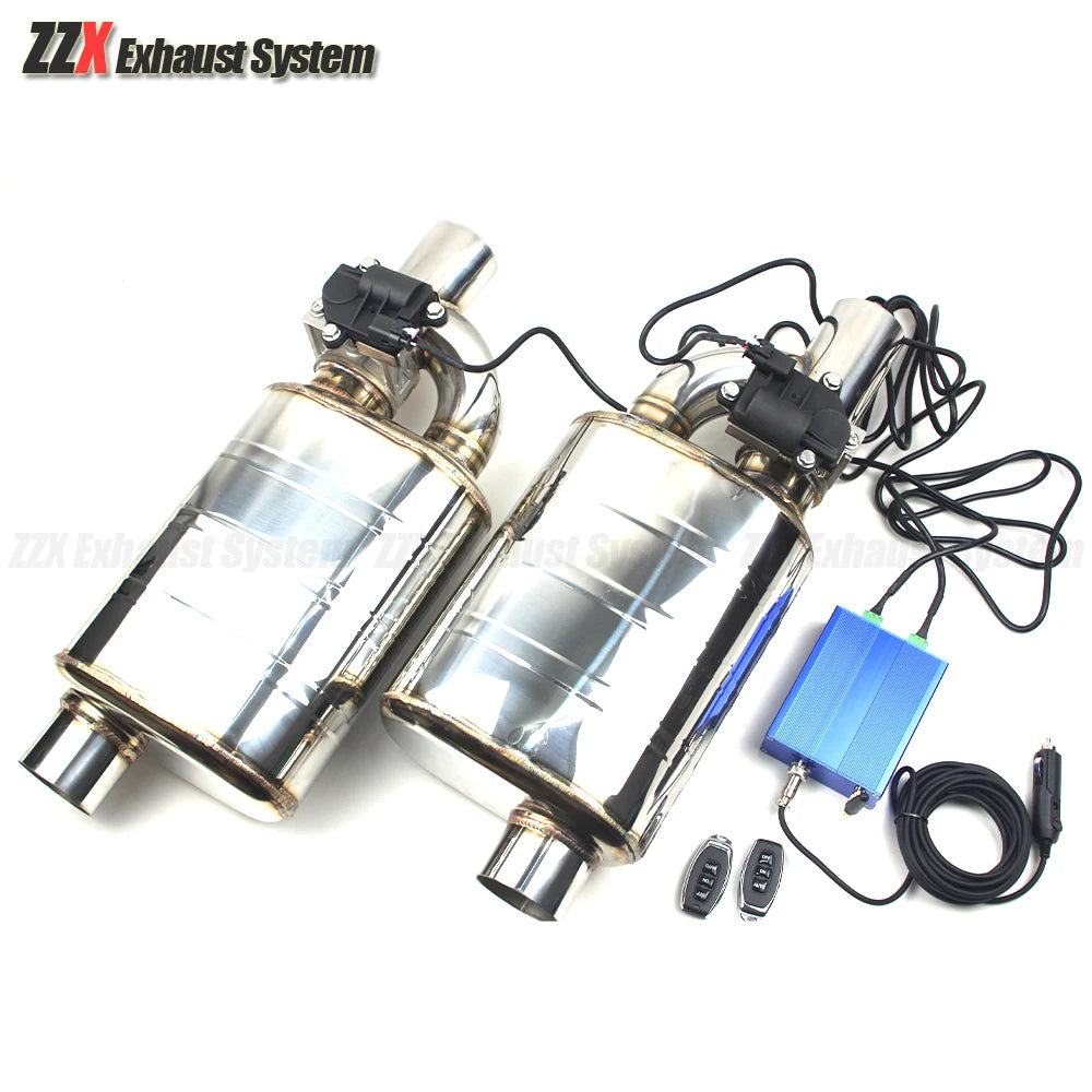 Car accessorie 304 stainless steel exhaust pipe Sports muffler Electric control valve Welding universal Diameter 63mm for e92