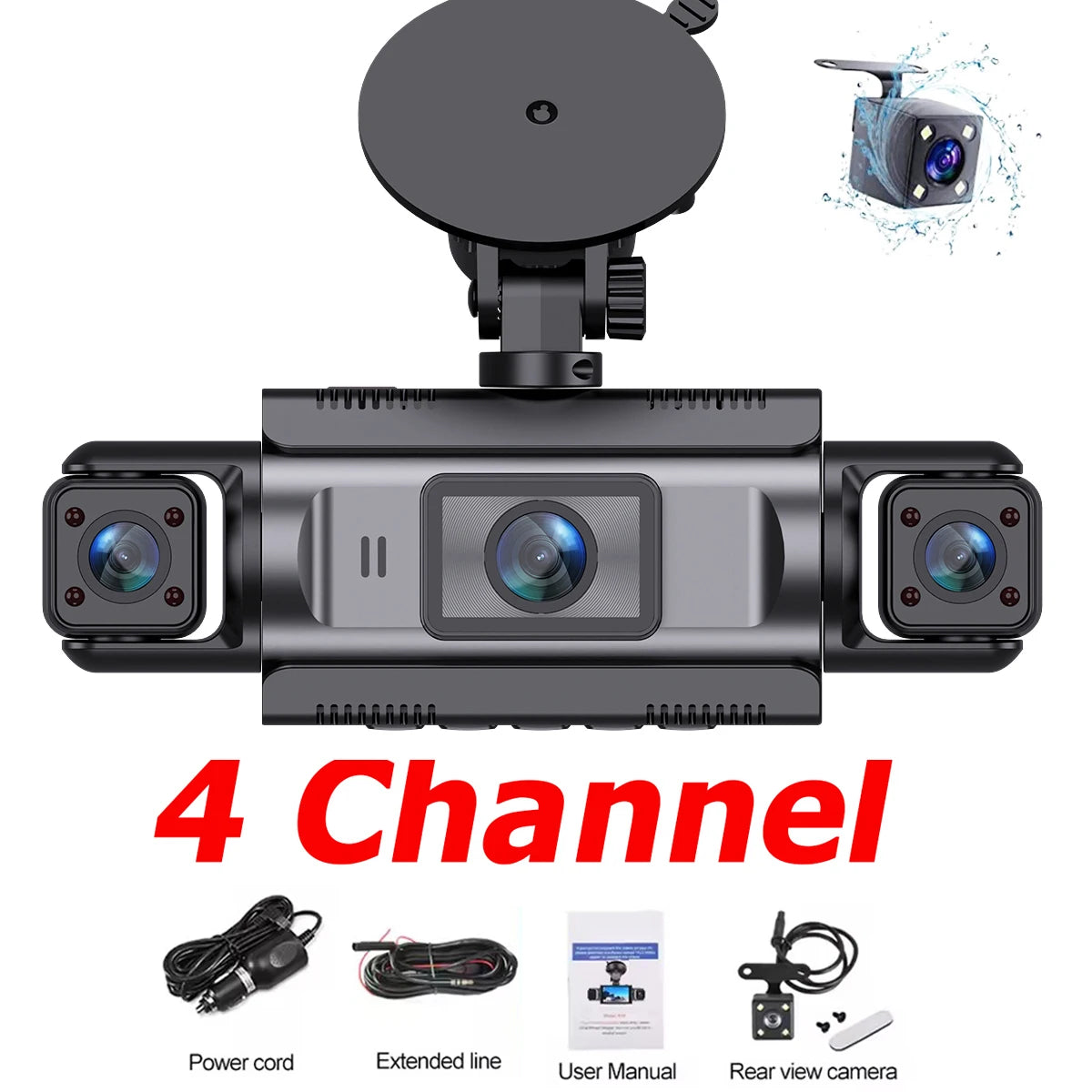 Dash Cam 4 Channel wifi Video Recorder 360° Car Recording Camera Night Vision 24H Parking Monitor Black Box Car Accessories