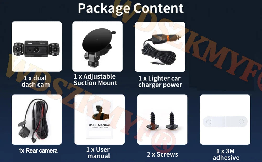 360° Car Dash Cam 3/4 Channels Video Recorder WIFI 1080P Car DVR 3Lens Front left right Rear camera Black Box Car accessory