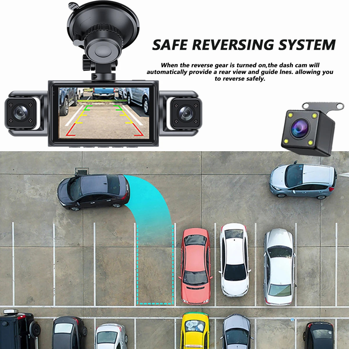 Dash Cam 4 Channel wifi Video Recorder 360° Car Recording Camera Night Vision 24H Parking Monitor Black Box Car Accessories