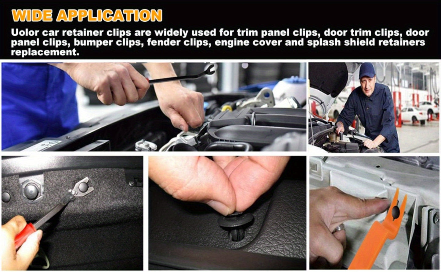 415pcs or 1240pcs Car Accessories - Car Push Retainer Clips & Auto Fasteners Kit - 32 Most Popular Sizes Nylon Bumper Fender Rivets with 10 Cable Ties and Fasteners Remover