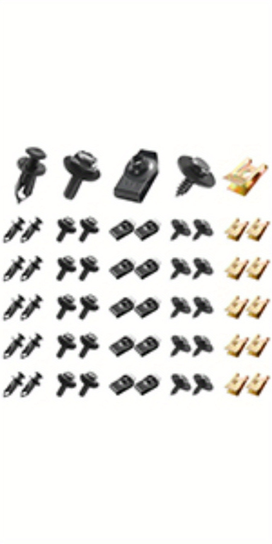 415pcs or 1240pcs Car Accessories - Car Push Retainer Clips & Auto Fasteners Kit - 32 Most Popular Sizes Nylon Bumper Fender Rivets with 10 Cable Ties and Fasteners Remover