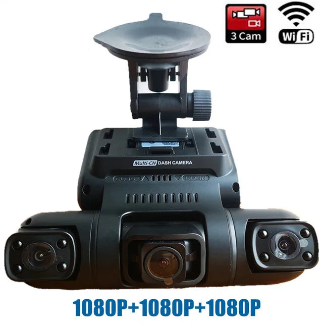 4 Ch Dash Cam 360°Panorama Car DVR HD 4*1080P Cameras WIFI/WDR Night Vision Automatic Video Recorder 24H Parking Monitor 256G