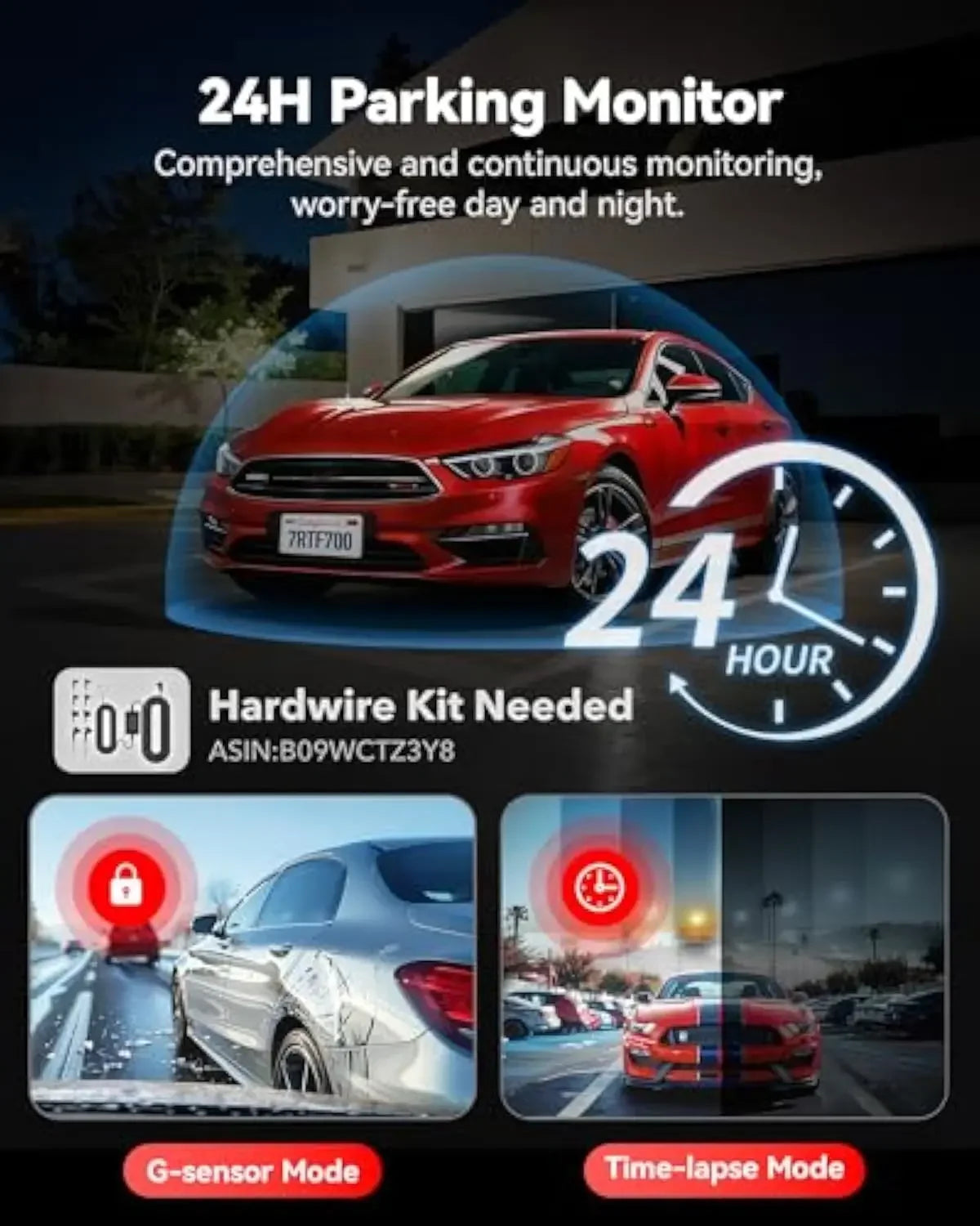 REDTIGER F7N PRO Dash Camera 4K Video Recorder  Built In WiFi GPS FOV 170 Dash Cam With SONY STARVIS 2 SENSOR Night Vision