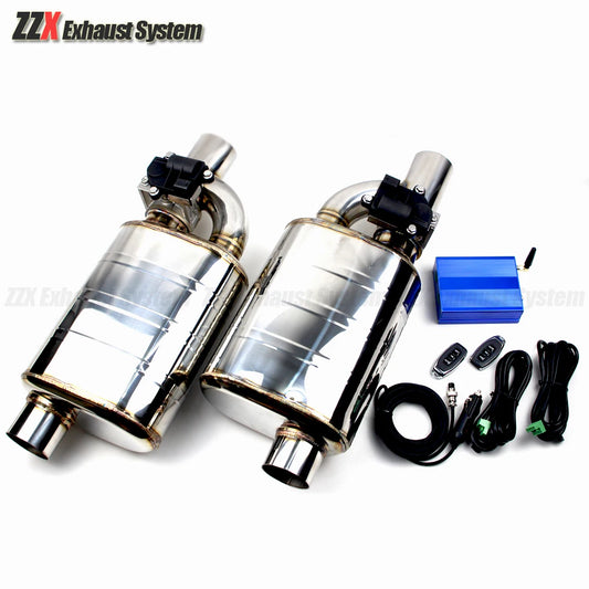 Car accessorie 304 stainless steel exhaust pipe Sports muffler Electric control valve Welding universal Diameter 63mm for e92